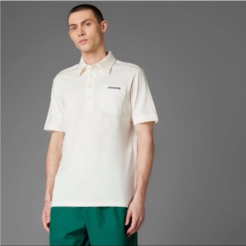 Adidas Men’s Originals Pocket Golf Polo Shirt Sz. 2XLNEW Chalk White JH3852